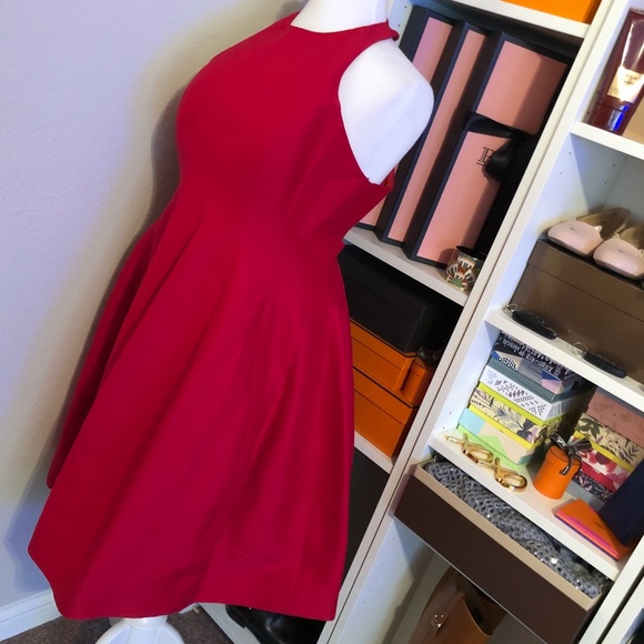 Halston Heritage Cutout Back Pleated Prom Dress - Picture 8 of 8